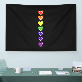 Regenboog harten spandoek