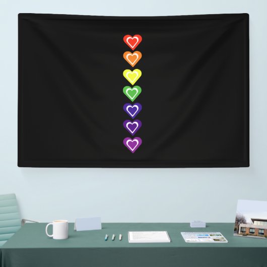 Regenboog harten spandoek (Beurs)