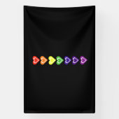 Regenboog harten spandoek (Verticaal)