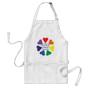 Regenboog Harten Standaard Schort