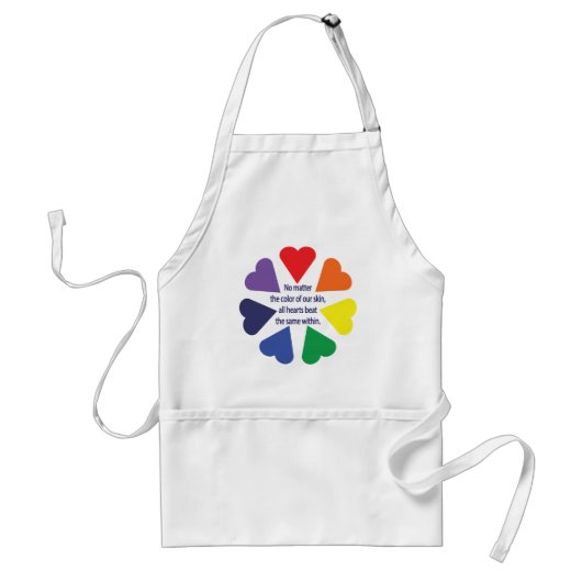 Regenboog Harten Standaard Schort (Voorkant)