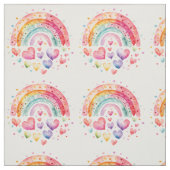 Regenboog & Harten Stof (Swatch)