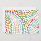 Regenboog Harten Strooidecoratie Baby Geboorte Aan Aankondiging (Achterkant)