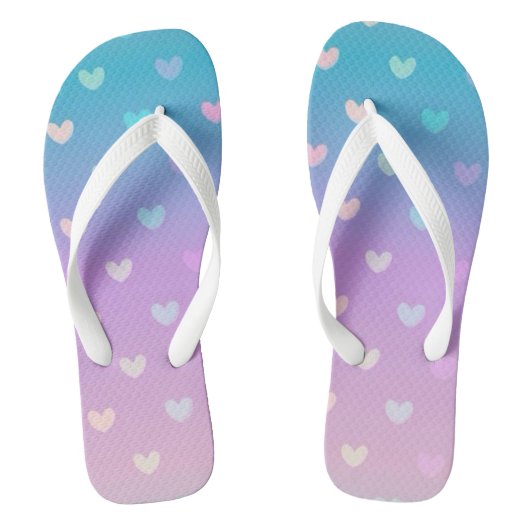 Regenboog Harten Teenslippers (Voetbed)