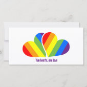 Regenboog harten uitnodigingen Afbeelding  (Voorkant)