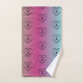 Regenboog Harten Zwarte Pride Hart Bad Handdoek (Handdoek)