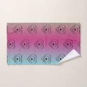 Regenboog Harten Zwarte Pride Hart Bad Handdoek (Handdoek)