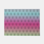 Regenboog Harten Zwarte Pride Hart Deurmat (Voorkant)
