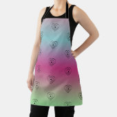 Regenboog Harten Zwarte Pride Hart Schort (Insitu)