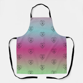 Regenboog Harten Zwarte Pride Hart Schort