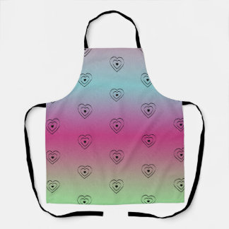 Regenboog Harten Zwarte Pride Hart Schort