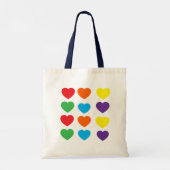 Regenboog Hartjes Tote Bag (Achterkant)