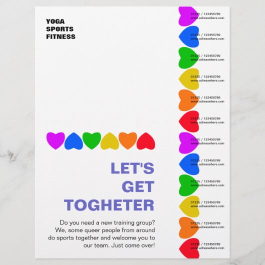 Regenboog Hartlijn Flyer (Voorkant)