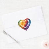 Regenboog Hartvorm Stickers (Envelop)