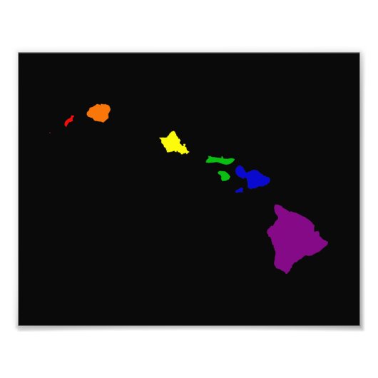 Regenboog Hawaï Foto Afdruk (Voorkant)