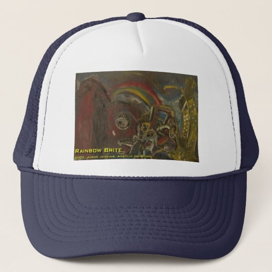 regenboog heldere trucker pet (Voorkant)