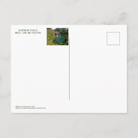 REGENBOOG HERFSTEN, HILO, HAWAII, BIG ISLAND BRIEF BRIEFKAART (Achterkant)