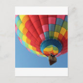 Regenboog Hete Luchtballon met Mand Briefkaart (Voorkant)