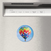Regenboog heteluchtballon magneet (Insitu (Vaatwasser))