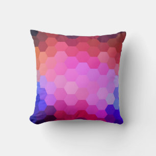 Regenboog Hexagon Chevron Patroon #2 Kussen