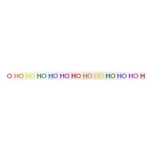 Regenboog Ho Ho Ho lint (Voorkant)