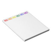Regenboog Ho Ho Ho Notitieblok (Schuin)