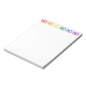 Regenboog Ho Ho Ho Notitieblok (Linkerzijde)