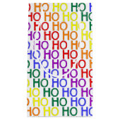 Regenboog Ho Ho Ho Patroon Cadeautas (Voorkant)