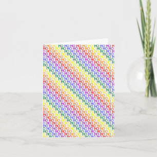 Regenboog Ho Ho Ho Patroon Gevouwen Kerstkaart Feestdagen Kaart