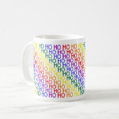 Regenboog Ho Ho Ho Patroon Mok (Voorkant links)