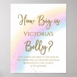 Regenboog Hoe groot is mammies buik baby shower sp Poster