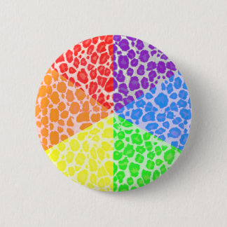 Regenboog Hoeken Luipaard Patroon Ronde Button 5,7 Cm