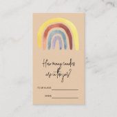 Regenboog Hoeveel snoepjes zijn er in de pot? Informatiekaartje (Voorkant)