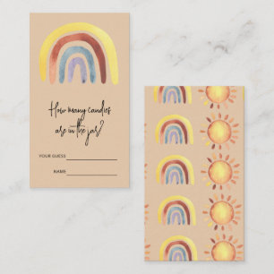 Regenboog Hoeveel snoepjes zijn er in de pot? Informatiekaartje