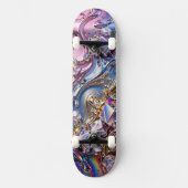 Regenboog Holografisch Chroom Skateboard (Voorkant)