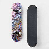 Regenboog Holografisch Chroom Skateboard (Voorkant)