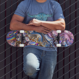 Regenboog Holografisch Chroom Skateboard