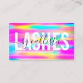 Regenboog holografische eenvoudige typografie wimp visitekaartje (Voorkant)
