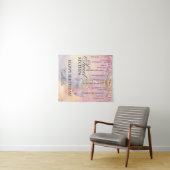 Regenboog Holografische Glitter Drips Sweet 16 Wandkleed (In Situ (horizontaal))