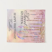 Regenboog Holografische Glittersluiers Vrolijke 16 Wandkleed (Voorkant (horizontaal))