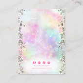 Regenboog Holografische Sieraden Zilveren Display Visitekaartje (Achterkant)