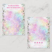 Regenboog Holografische Sieraden Zilveren Display Visitekaartje (Voorkant / Achterkant)