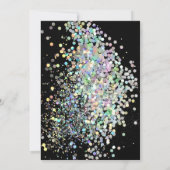 REGENBOOG HOLOGRAFISCHE SPOT ZWARTE GOUDEN TROUW KAART (Achterkant)