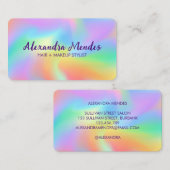 Regenboog Hologram Girly Luxe Stijlvol Visitekaartje (Voorkant / Achterkant)