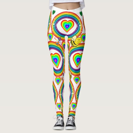 Regenboog Hommelharten Broek Leggings (Voorkant)