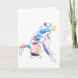 Regenboog Hond Fijne Vaderdag ! Kaart