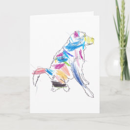 Regenboog Hond Happy Birthday ! Kaart