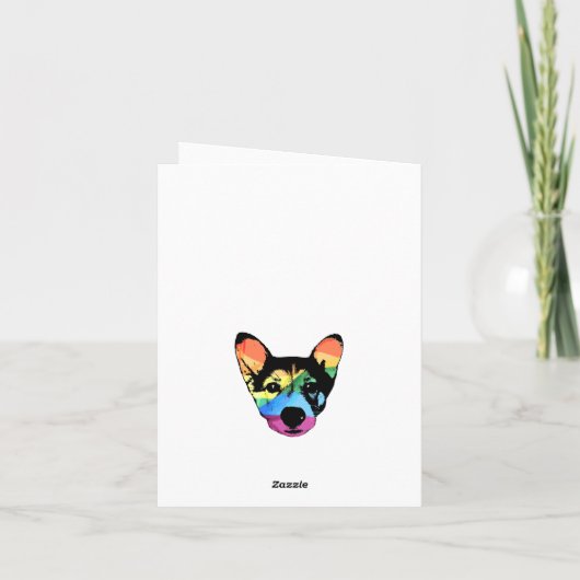 Regenboog Hond, kaart, uitnodigingskaart (Achterkant)