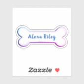 Regenboog hondenbotvorm sticker (Vel)