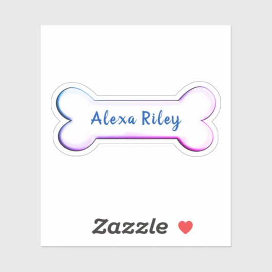 Regenboog hondenbotvorm sticker (Vel)